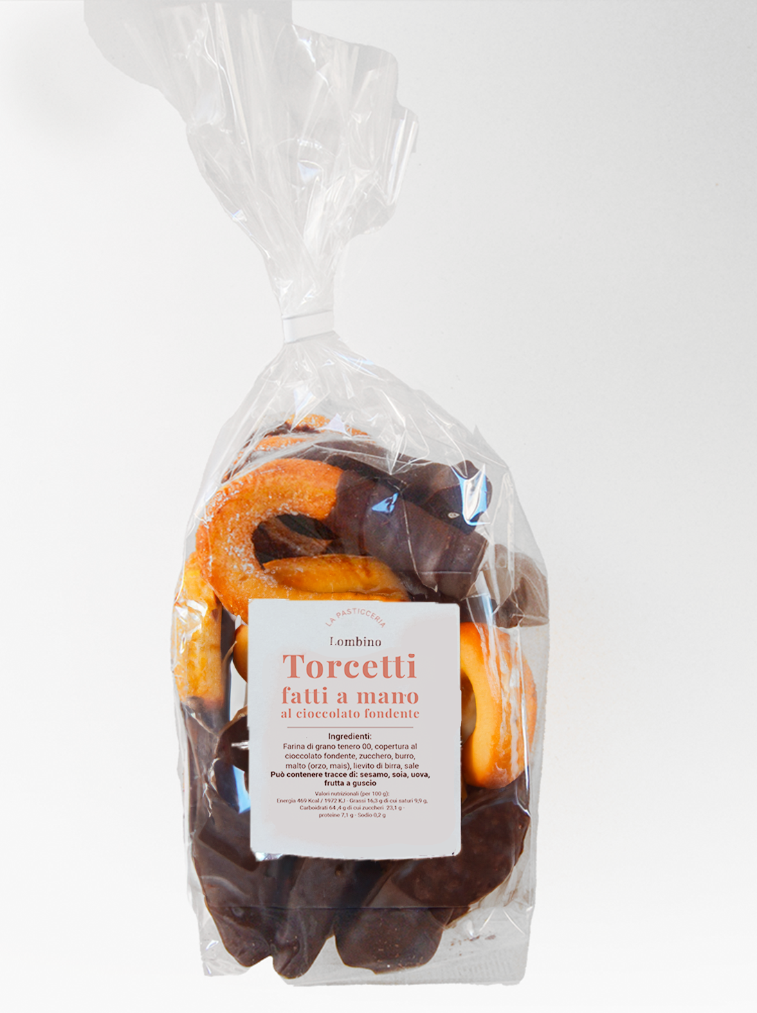 Torcetti fatti a mano al cioccolato