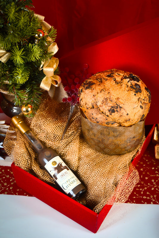 Confezione regalo Panettone e liquore Gianduja